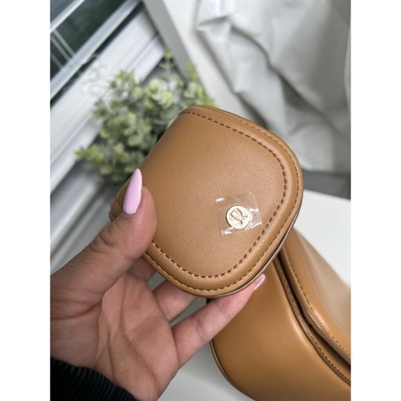 Lululemon Cactus Leather Mini Shoulder Crossbody Bag Chestnut Brown Purse Pocket - Picture 7 of 15
